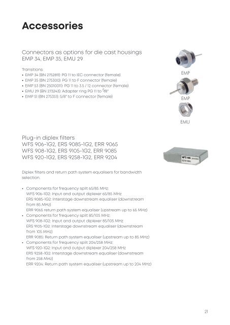 BKtel Compact Amplifiers for HFC Networks