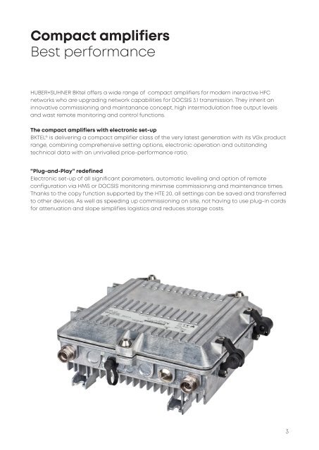 BKtel Compact Amplifiers for HFC Networks