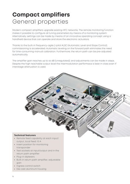 BKtel Compact Amplifiers for HFC Networks