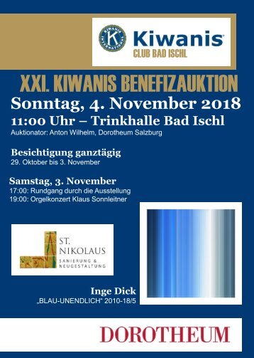 Kiwanis Club Bad Ischl Auktionskatalog 2018