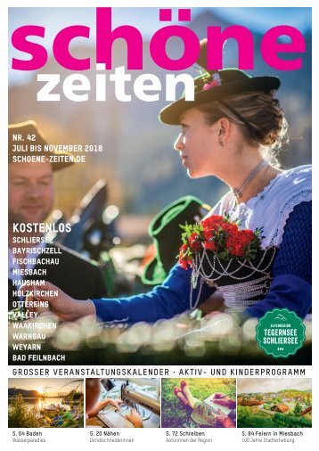 Schöne Zeiten Ausgabe Nr. 42 Juli bis November 2018