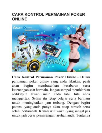 CARA KONTROL PERMAINAN POKER ONLINE