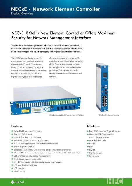 NECxE Product Information