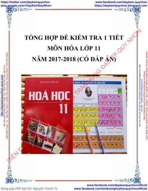 Tổng hợp đề kiểm tra 1 tiết môn Hóa lớp 11 năm 2017-2018 có đáp án