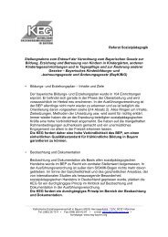 Referat Sozialpädagogik Stellungnahme zum Entwurf der ... - KEG