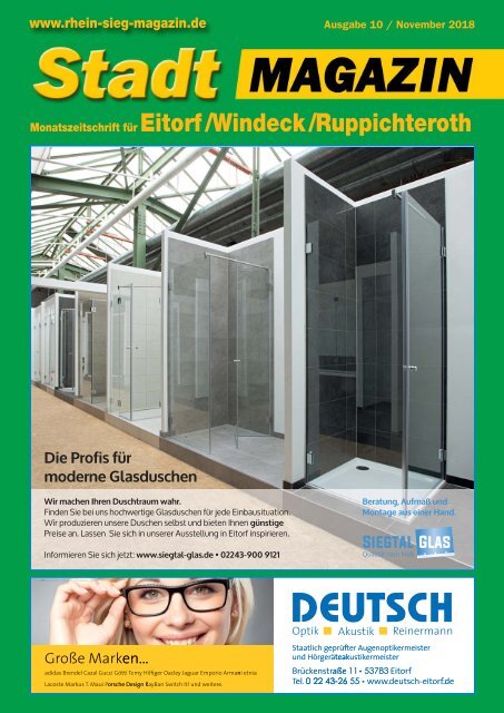 Stadt-Magazin Eitorf, Windeck, Ruppichteroth - November 2018