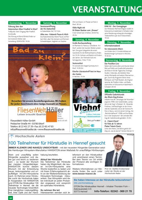 Stadt-Magazin Eitorf, Windeck, Ruppichteroth - November 2018