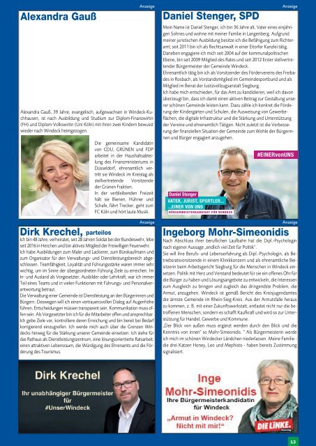 Stadt-Magazin Eitorf, Windeck, Ruppichteroth - November 2018