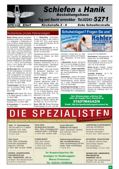 Stadt-Magazin Eitorf, Windeck, Ruppichteroth - November 2018