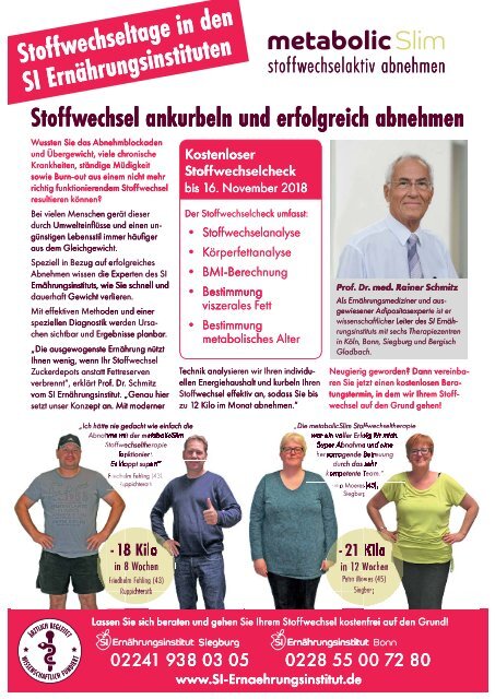 Stadt-Magazin Eitorf, Windeck, Ruppichteroth - November 2018