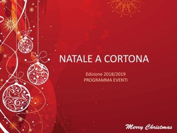 NATALE A CORTONA programma 2018