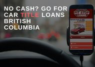 No Cash Go For Car Title Loans British Columbia with Pit Stop Loans