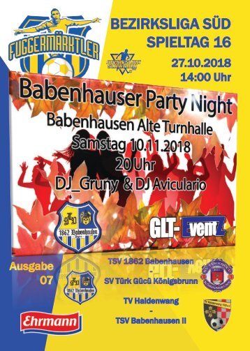 20181027 Fuggermärktler TSV 1862 Babenhausen – SV Türk Gücü Königsbrunn
