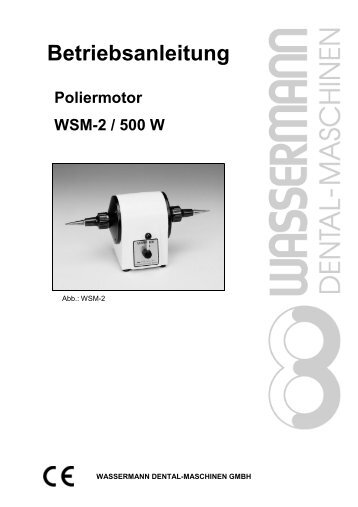 Betriebsanleitung Poliermotor WSM-2 / 500 W