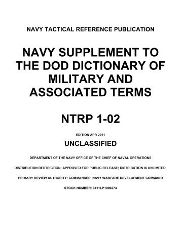 navy supplement to the dod dictionary of military and ... - CIE Hub