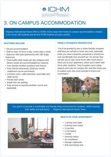 ICHM New student e-booklet January 2019