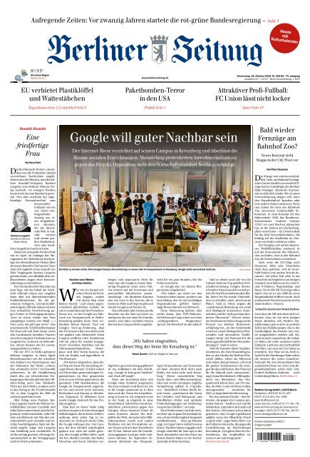 Berliner Zeitung 25.10.2018