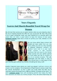 Scarves And Shawls