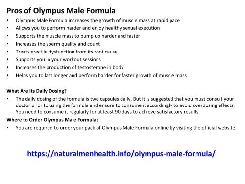 Olympus Male Formula