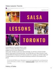 Salsa Lessons in Toronto by Access Ballroom