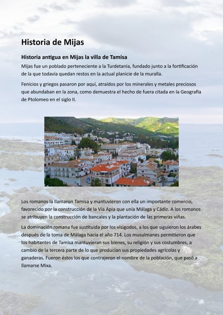 Mijas playa, historia y turismo