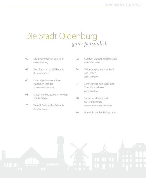 Die Stadt Oldenburg - ganz persönlich