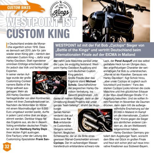 Harley-Davidson WESTPOINT | Das Magazin 3/2019