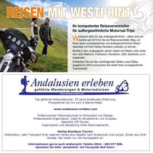 Harley-Davidson WESTPOINT | Das Magazin 3/2019