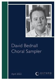 David Bednall choral sampler 