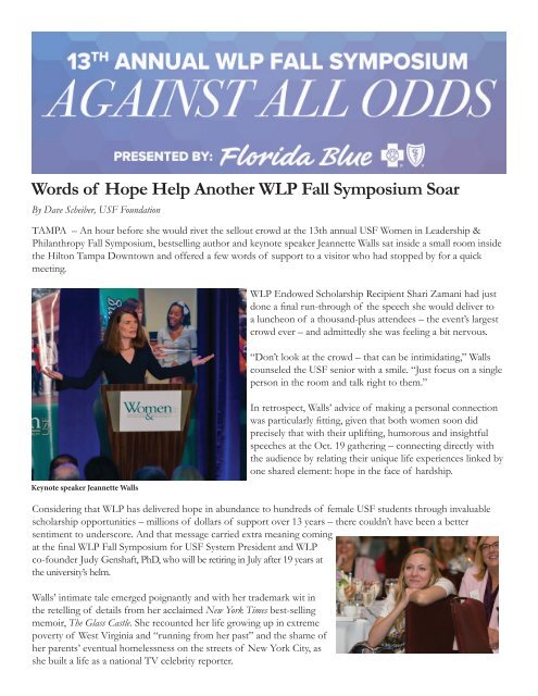 Words of Hope Help Another WLP Fall Symposium Soar