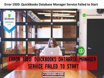 QuickBooks Database Manager Service stopped working