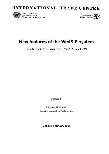 New features of the WinISIS system - Unesco