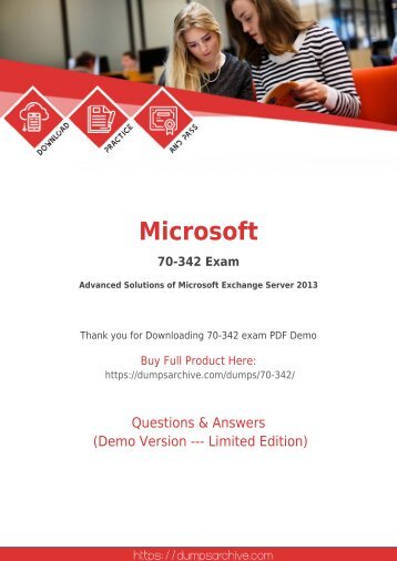 Valid 70-342 PDF - 100% Latest Microsoft 70-342 Exam Questions