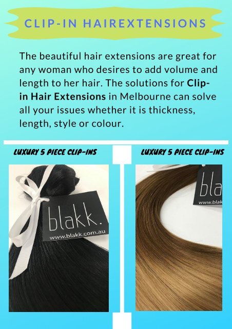 Best Clip in Hair Extensions Melbourne - Blakk