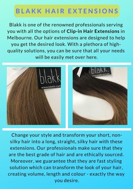 Best Clip in Hair Extensions Melbourne - Blakk