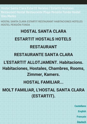 hostal santa clara l'estartit