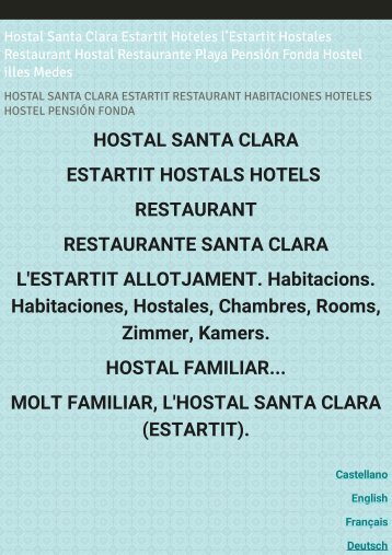 hostal santa clara l&#039;estartit