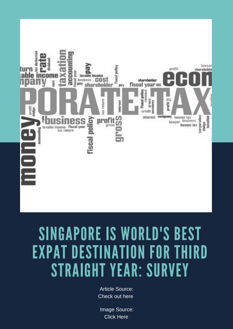 SINGAPORE IS WORLD&#039;S BEST EXPAT DESTINATION FOR THIRD STRAIGHT YEAR_ SURVEY