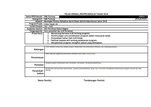 PELAN TAKTIKALdan operasi 2018Rukun Negara