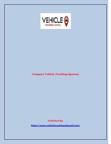 Compare Vehicle Tracking Systems