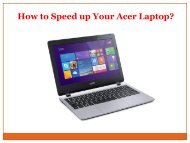 How to Speed up Your Acer Laptop?