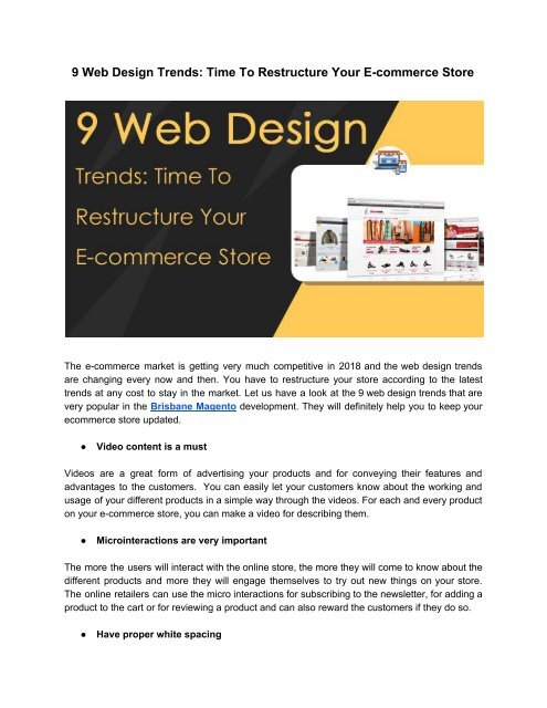 9 Web Design Trends_ Time To Restructure Your E-commerce Store