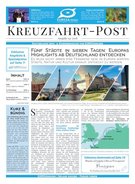 EURESAreisen Kreuzfahrt Post - Ausgabe 04 / 2018