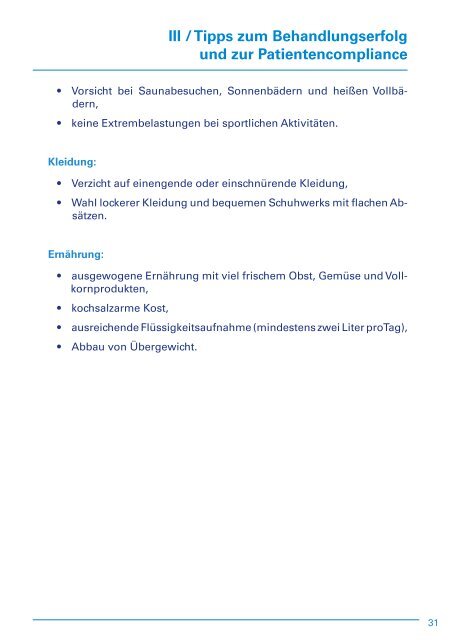 Informationsbroschuere Lymphoedem