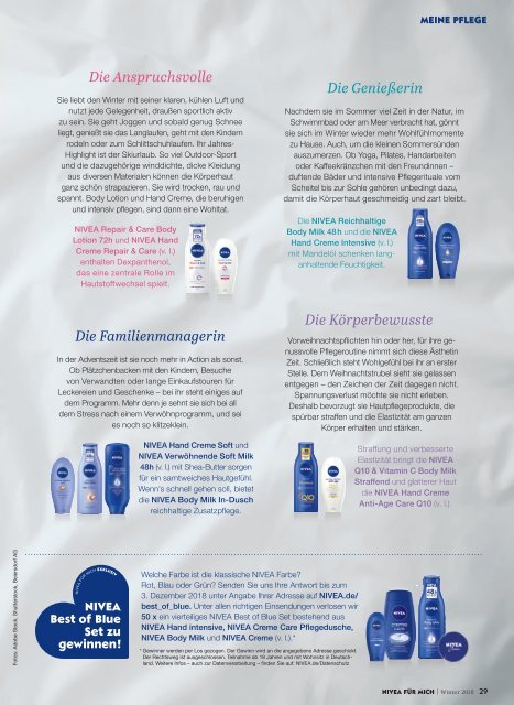 NIVEA FÜR MICH Magazin – Winter 2018