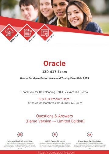 1Z0-417 Questions PDF - Secret to Pass Oracle 1Z0-417 Exam [You Need to Read This First]