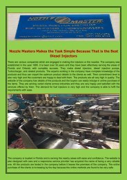 Nozzle Masters Makes the Task Simple Because That is the Best Diesel Injectors