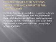 Different Rolled Steel Bars and Sections