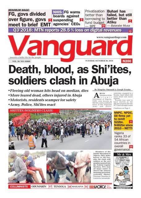 30102018 Death Blood As Shi Ites Soldiers Clash In Abuja
