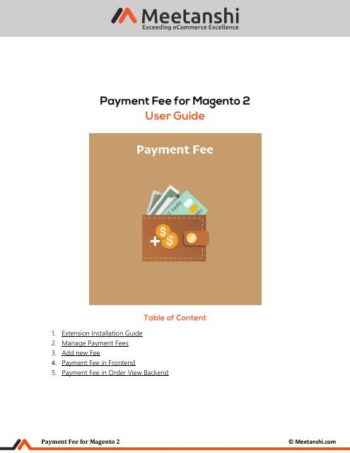 Magento 2 Payment Fee